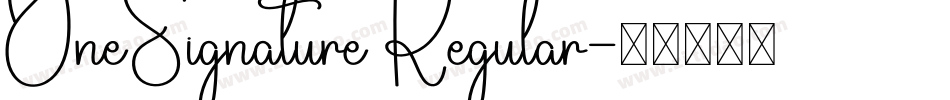 OneSignature Regular字体转换